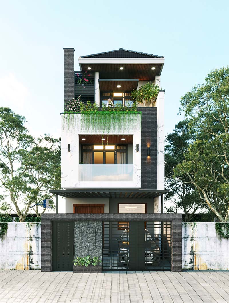nhà phố 3 tầng hiện đại
