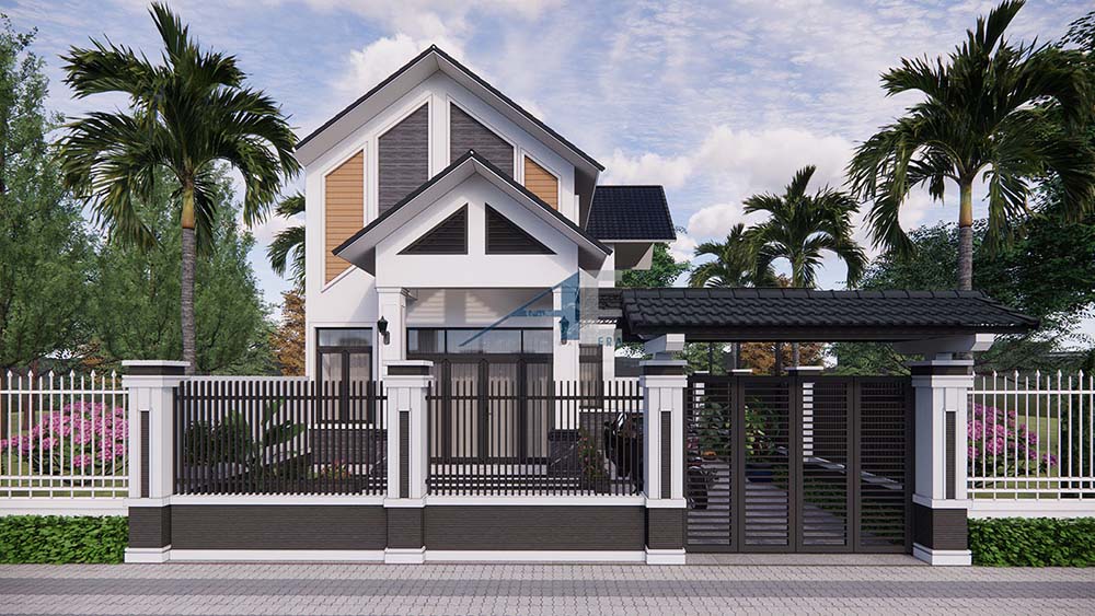 Mẫu thiết kế nhà 2 tầng 6x14m